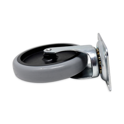 Replacement Bayonet-Stem Swivel Casters, Swivel Mount Plate, 5