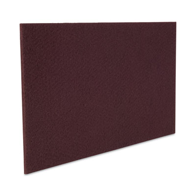 Deep Scrub Pads, 28 x 14, Maroon, 10/Carton
