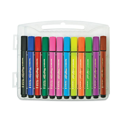 Magic Stix Markers, Medium Bullet Tip, Assorted Colors, 24/Pack