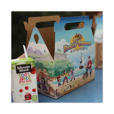 Pirate Kids' Meal Barn Boxes, 6.43 x 4 x 3.75, Brown, Paper, 96/Carton