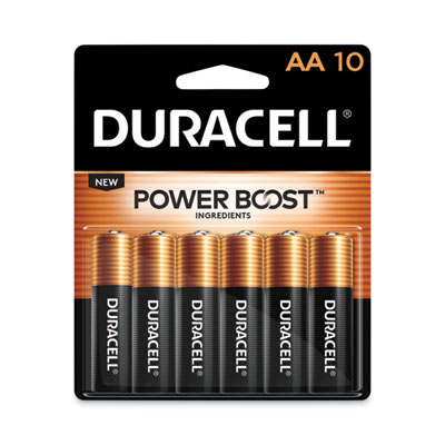 Power Boost CopperTop Alkaline AA Batteries, 10/Pack DURMN1500B10Z