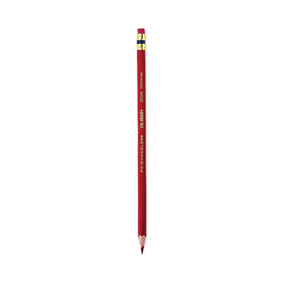 Col-Erase Pencil with Eraser, 0.7 mm, 2B (#1), Carmine Red Lead, Carmine Red Barrel, Dozen SAN20045