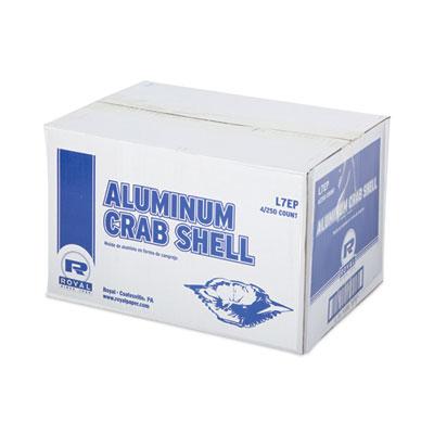 Crab Shell-Economy, 2.7 x 4.88 x 0.71, Silver, Aluminum, 250/Pack, 4 Packs/Carton