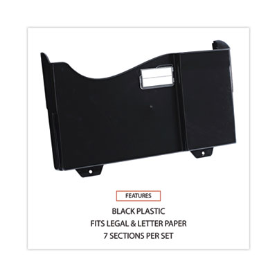 Grande Central Filing System, 7 Sections, Legal/Letter Size, Wall Mount, 16