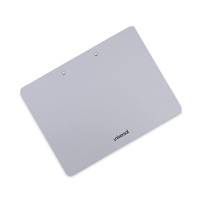 Plastic Brushed Aluminum Clipboard, Landscape Orientation, 0.5