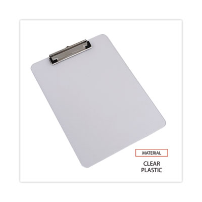 Plastic Clipboard with Low Profile Clip, 0.5