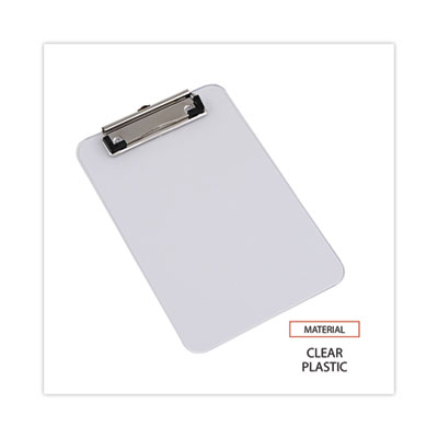 Plastic Clipboard with Low Profile Clip, 0.5
