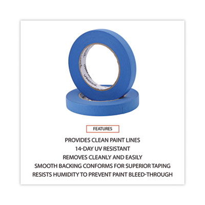 Premium Blue Masking Tape with UV Resistance, 3