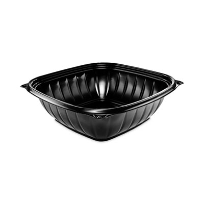 Dart PresentaBowls Pro Black Square Bowls, 48 oz, 8.5 x 8.5 x 2.6, Plastic, 63/Bag, 4 Bags/Carton (DCCB48SB) DCCB48SB