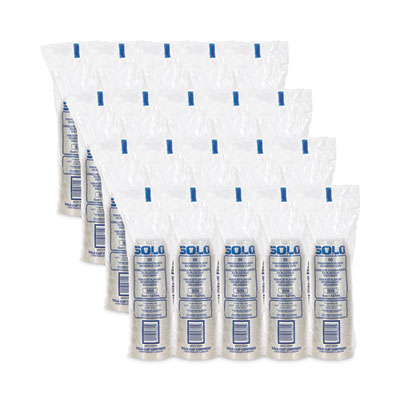 SoloServe Dome Cup Lids, Fits 5 oz to 8 oz Containers, Plastic, Clear, 50/Pack, 20 Packs/Carton
