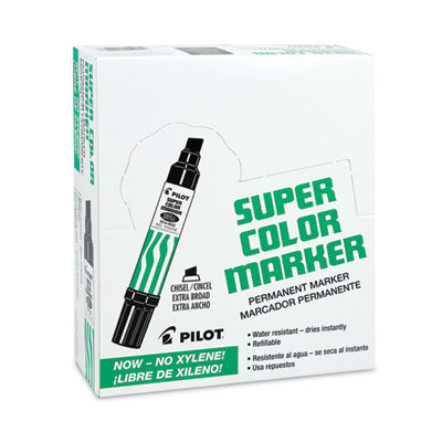 Jumbo Refillable Permanent Marker, Broad Chisel Tip, Black