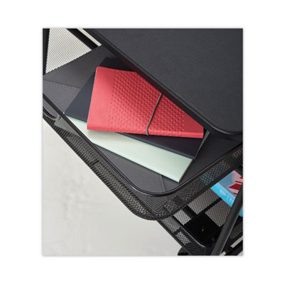 Onyx Under Desk Machine Stand, Metal, 1 Shelf, 1 Drawer, 1 Bin, 100 lb Capacity, 21