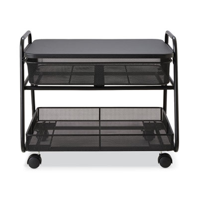 Onyx Under Desk Machine Stand, Metal, 1 Shelf, 1 Drawer, 1 Bin, 100 lb Capacity, 21