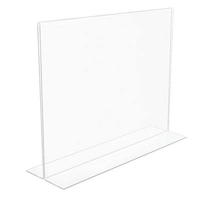 Anti-Glare Stand Up Double Sided Sign Holder, 8.5 X 11, Clear