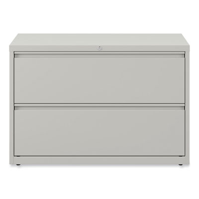 Lateral File, 2 Legal/Letter-Size File Drawers, Light Gray, 42