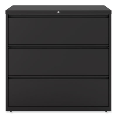 Alera Lateral File, 3 Legal/Letter/A4/A5-Size File Drawers, Black, 42" x 18.63" x 40.25" (ALEHLF4241BL) ALEHLF4241BL