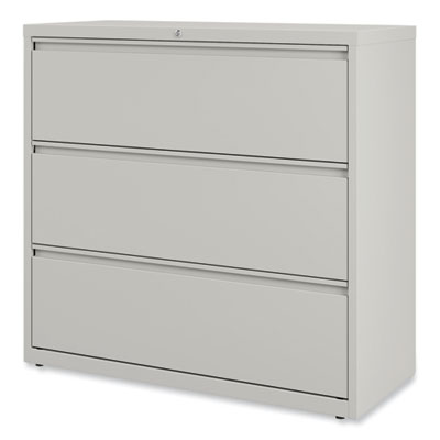 Lateral File, 3 Legal/Letter/A4/A5-Size File Drawers, Light Gray, 42