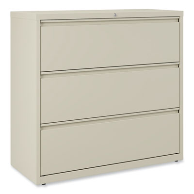 Lateral File, 3 Legal/Letter/A4/A5-Size File Drawers, Putty, 42
