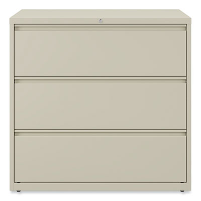 Lateral File, 3 Legal/Letter/A4/A5-Size File Drawers, Putty, 42