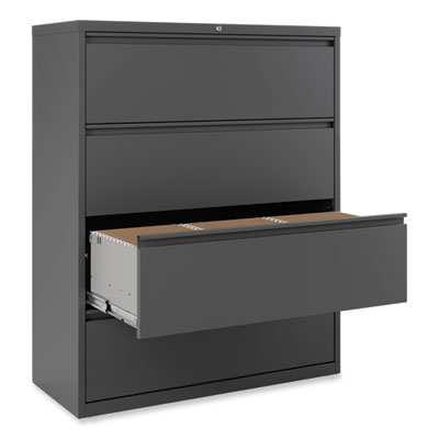 Lateral File, 4 Legal/Letter/A4/A5-Size File Drawers, Charcoal, 42