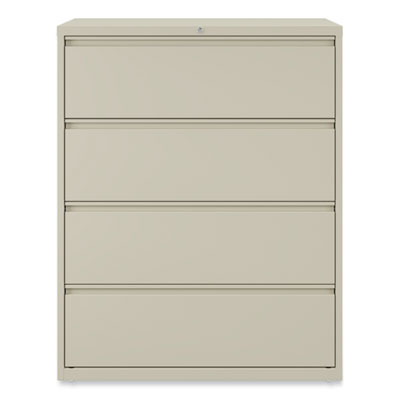Lateral File, 4 Legal/Letter-Size File Drawers, Putty, 42