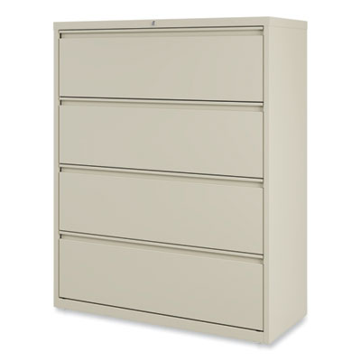 Lateral File, 4 Legal/Letter-Size File Drawers, Putty, 42
