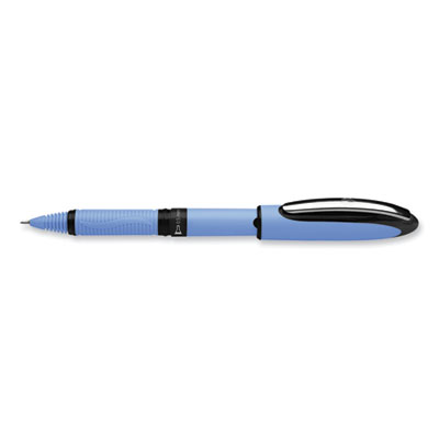 One Hybrid N Rollerball Pen, Stick, Fine 0.5 mm, Black Ink, Blue Barrel, 10/Box