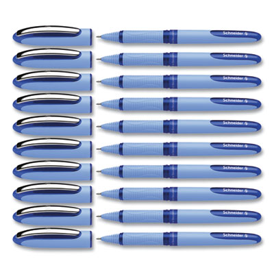 One Hybrid N Rollerball Pen, Stick, Extra-Fine 0.3 mm, Blue Ink, Blue Barrel, 10/Box