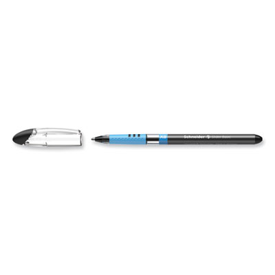 Slider Basic Ballpoint Pen, Stick, Extra-Bold 1.4 mm, Black Ink, Black Barrel, 10/Box