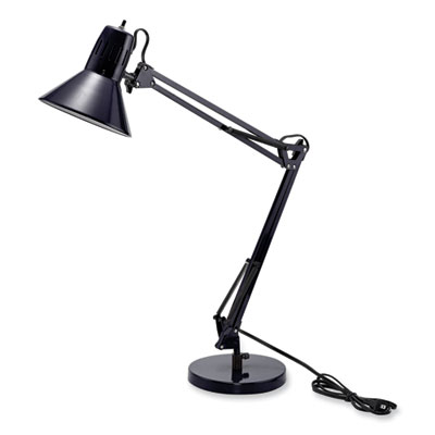 Bostitch Swing Arm Desk Lamp, Multi-pivot Neck, 28.35" High, Black Base (BOSVLF100D) BOSVLF100D