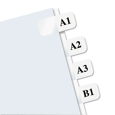 Laser Printable Index Tabs, 1/12-Cut, White, 0.44