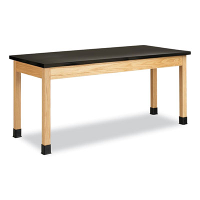 Classroom Science Table, 72w x 30d x 30h, Black ChemGuard High Pressure ...