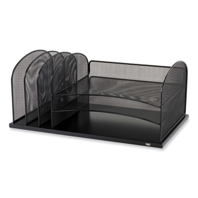 Safco® Powered Onyx™ Three Horizontal and Three Upright Sections