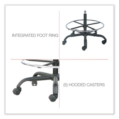 Alera Mota Series Big and Tall Stool, Supports Up to 450 lb, 28.74