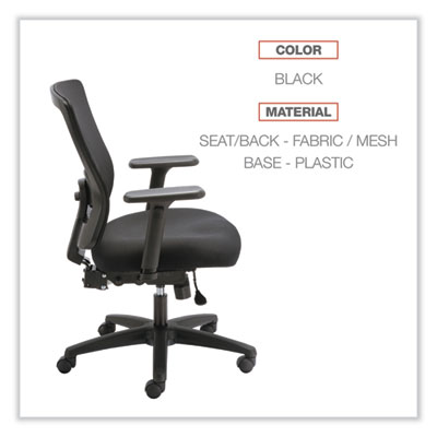 Alera Envy Series Mesh Mid-Back Multifunction Chair, Supports Up to 250 lb, 17