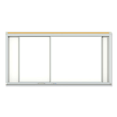 Ghent Horizontal Sliding Porcelain Magnetic Whiteboard