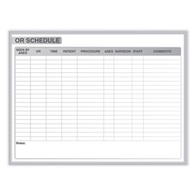 Ghent OR Schedule Magnetic Whiteboard