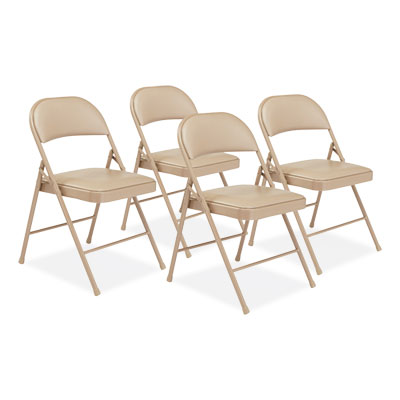 BASICS by NPS® 950 Series Vinyl Padded Steel Folding Chair