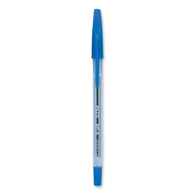 Better Ballpoint Pen, Stick, Fine 0.7 mm, Blue Ink, Translucent Blue Barrel, Dozen