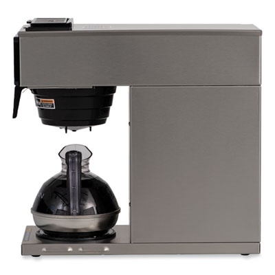 BUNN VP17-1 12-Cup Commercial Pourover Coffee Brewer, Stainless Steel/Black (BUN133000001) BUN133000001