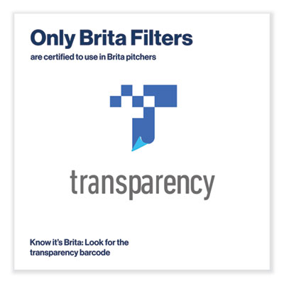 Tahoe Water Pitcher with Standard Filter, 10 Cup, Clear, 2/Carton