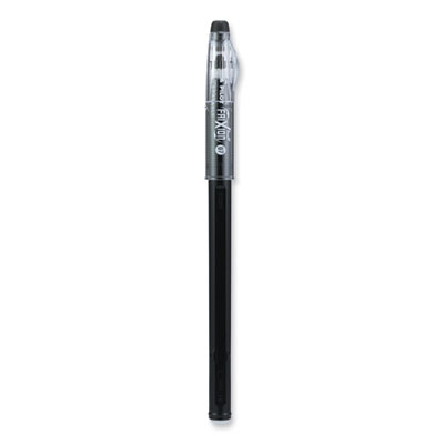 FriXion ColorSticks Erasable Gel Pen, Stick, Fine 0.7 mm, Black Ink, Black Barrel, Dozen