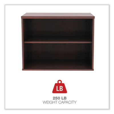 Alera Open Office Desk Series Low Storage Cabinet Credenza, Woodgrain Laminate, 29.5w x 19.13d x 22.78h, Medium Cherry