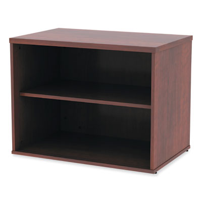 Alera Open Office Desk Series Low Storage Cabinet Credenza, Woodgrain Laminate, 29.5w x 19.13d x 22.78h, Medium Cherry