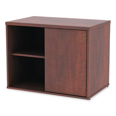Alera Open Office Desk Series Low Storage Cabinet Credenza, Woodgrain Laminate, 29.5w x 19.13d x 22.78h, Medium Cherry