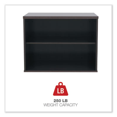 Alera Open Office Desk Series Low Storage Cabinet Credenza, Woodgrain Laminate, 29.5w x 19.13d x 22.78h, Espresso