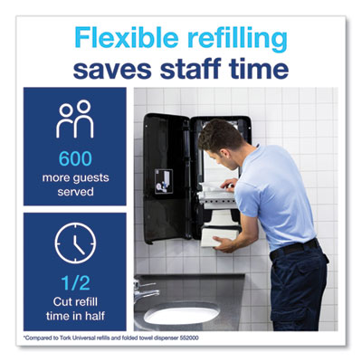 PeakServe Continuous Hand Towel Dispenser, 14.57 x 3.98 x 28.74, Black