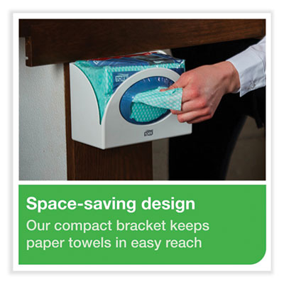 Small Bracket Wiper Dispenser, 8.42 x 4.22 x 5.74, White