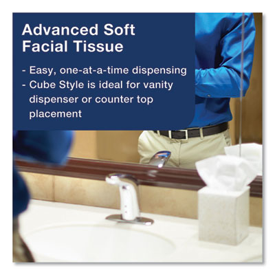 TISSUE,CUBE BOX,FACIAL,WH