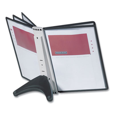 Durable SHERPA SoHo Document Holder, 10 Panels, 13.5 x 3 x 10.38, Black Borders (DBL555001) DBL555001